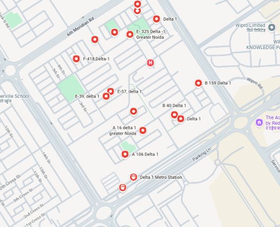 Gaur New projects Crossing Republik Location map